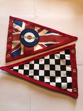 Union Jack Lambretta mod target scooter pennant flag Red Edge