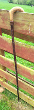 Rams Horn Crook On Hazel Shaft Walking Hiking Stick. Handmade Andrew Paterson.