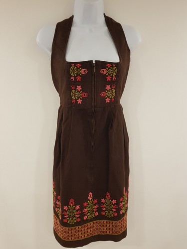 Vintage dress brown cotton - vintage,