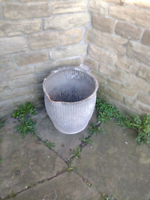 GENUINE VINTAGE RUSTIC GALVANISED DOLLY TUB  / GARDEN PLANTER