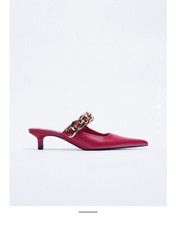 ZARA MULES WITH CHAIN DETAIL