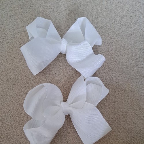 Pair white clip - white, hair