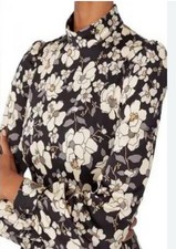 GOAT Jane Atelier Ladies Floral High Frill Neck Shift Dress Size 16 RRP £330