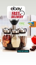 Rotating Spice Rack 6 Jar