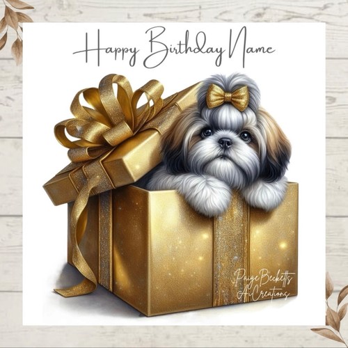 Personalised shih tzu dog - shih, in
