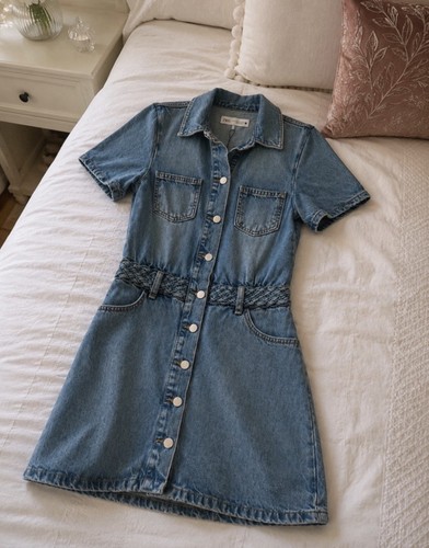 Zara denim mini dress xs - zara,