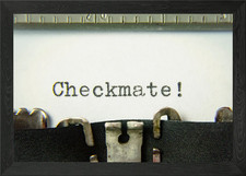 Typewriter checkmate Framed