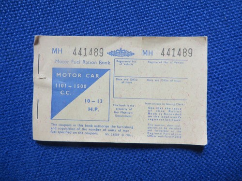 Motor fuel ration book 2nd - fuel,