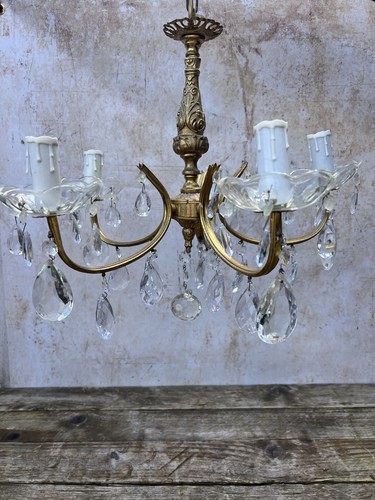 Vintage arm brass crystal - arm,