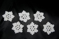 6 x HANDMADE CROCHET WHITE