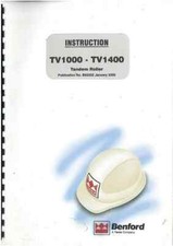 Benford TV1000 TV1200 TV1300 TV1400 Tandem Roller Operators Manual