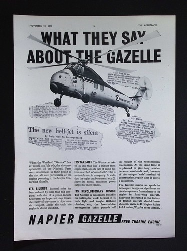 Original 1957 advert napier - original,