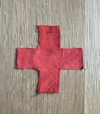 Vintage Antique WW2 British Red Cross Society Uniform Cloth Apron Badge.