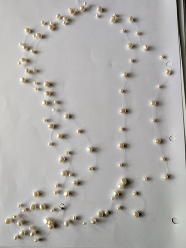 Jersey pearl necklace lariat - jersey,
