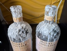 Funky Decorative Monkey Shoulder Whisky Bottle Candle Holders Set of 2