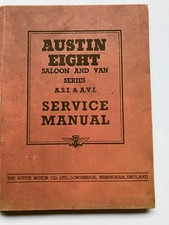 AUSTIN EIGHT SALOON VAN (A.S.I. & A.V.I.) ORIGINAL 1951 FACTORY WORKSHOP MANUAL