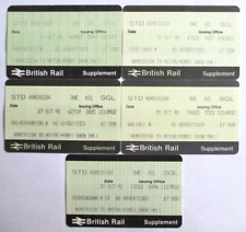 5 X British Rail APTIS Black Supplement Tickets BR No. 4599/15 Motor Homes Show