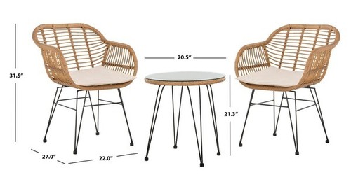 Safavieh alton 3pc lounge set - 3pc,