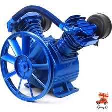 3 HP V Style 2 Piston Twin Cylinder Air Compressor Pump Motor Head Air Tool USA