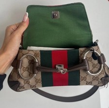 Gucci Horsebit Shoulder Bag Small RRP 2990£ Cotton Canvas