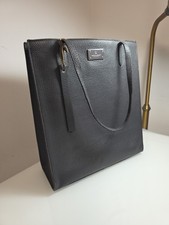 Genuine Dark Grey Leather Double Handled Tote Shoulder Bag,  Lloyd Baker