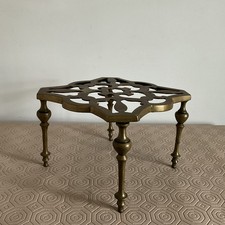Antique Brass Trivet Long