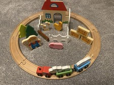Wooden Farm Set With Train