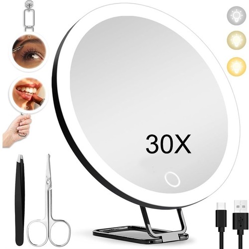 30x magnifying mirror with - mirror, led