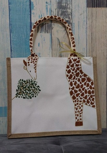 Handmade giraffe cotton canvas - handmade,