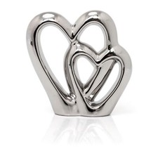 Elegant Silver Ceramic Double