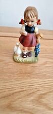 Porcelain girl with duck and umbrella Goebel Hummel replica