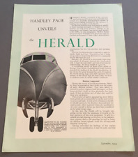 HANDLEY PAGE HERALD MANUFACTURERS SALES BROCHURE 1954 CUTAWAY