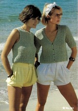 Knitting pattern 2 summer tops dk / aran, or ,boucle weight yarn   32-38" 167