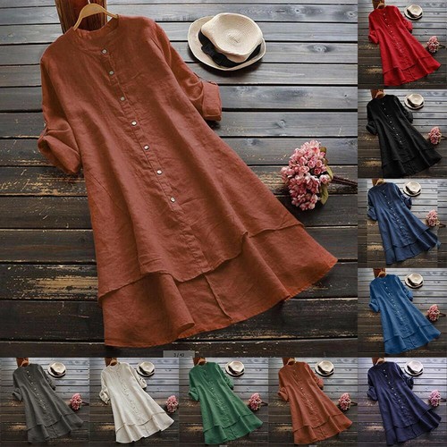 Plus size womens cotton linen - plus,
