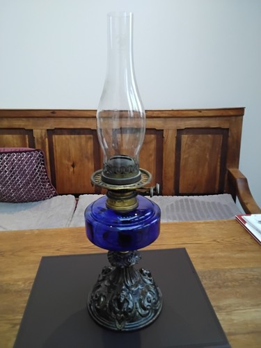 Victorian oil paraffin lamp - victorian,