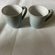 Pair of Denby Light Blue Mugs Excellent Condition