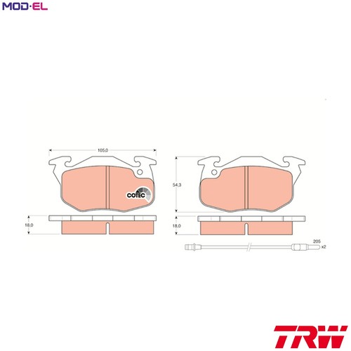 Brake pad set disc - pad,