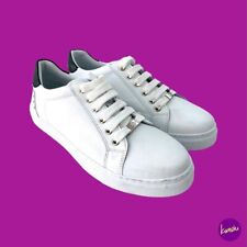 M by MODA IN PELLE Women's Bradd Trainers, White Smooth Leather, UK 8/EU 41