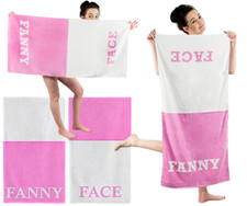 Ladies Fanny Face Towel Novelty Bath Beach Towel Holiday Funny Secret Santa 