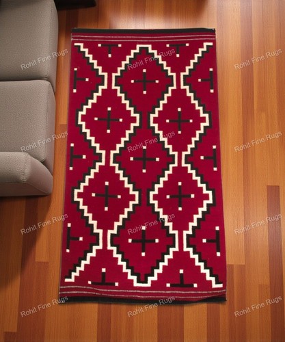 5x8 red handwoven wool - 5x8,