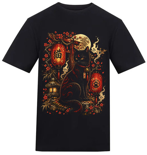 Japanese yokai cat shirt - japanese,