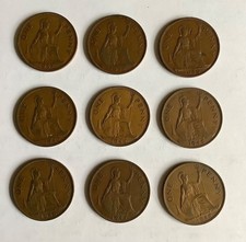 George VI One Penny coins 1937-1948