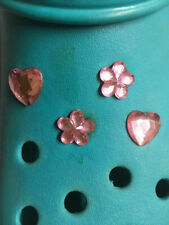 4 Pale Pink Gem Hearts &