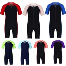 Kids One Piece Swimsuit Zip Up