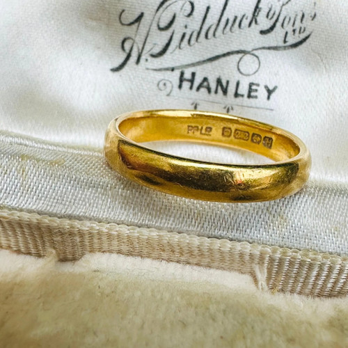 Vintage 22k gold wedding - wedding, band