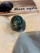 moss agate gemstone egg