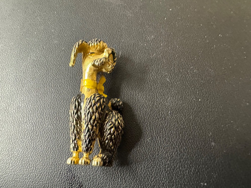 Vintage poodle dog brooch - dog, gold