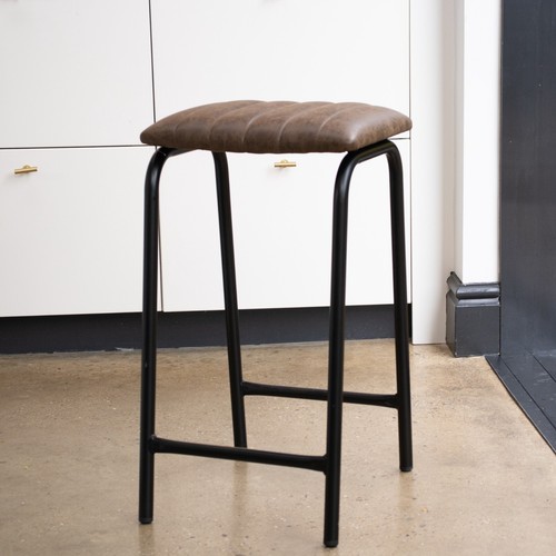 Bar stool faux leather 76cm - faux,