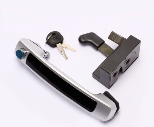 Excavator cab door lock - cab,
