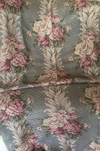 Antique 1930s floral fabric - floral, ~